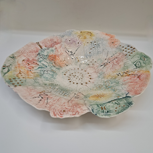 CP-001 Platter, Paper Porcelain & Gold Luster $250 at Hunter Wolff Gallery
